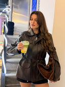 Кожено яке Cuir Espresso