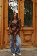 Кожено яке Croc Nut