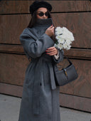 Палто от вълна Hiver à Paris в сиво