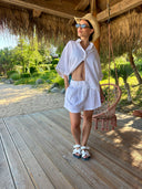 Ленени шорти White Lotus