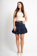 Къса дънкова пола Powder Indigo