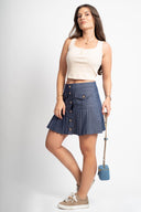 Къса пола с детайли Washed Stone