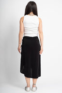 Дълга черна пола с метален елемент Noir Grape