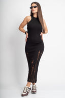 Дълга черна рокля Cassis Silk