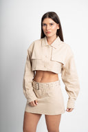 Бежов сет от тренчкот и пола Apricot Dust