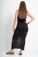 Дълга черна рокля Cassis Silk