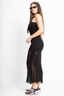 Дълга черна рокля Cassis Silk