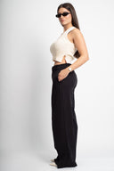 Бежов плетен топ с едно рамо Dusted Sienna