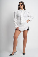 Раирана риза с вратовръзка Iced Cotton 2