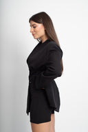 Черен сет сако и пола Midnight Peony