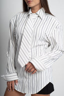 Раирана риза с вратовръзка Iced Cotton 2