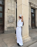 Комплект елек и панталон в бяло Nicole